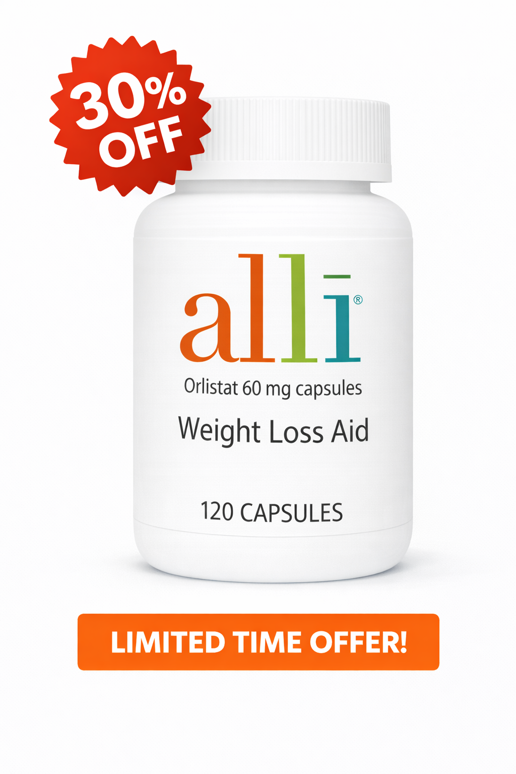 alli Weight Loss Capsules (Orlistat 60 mg) – 30% OFF
